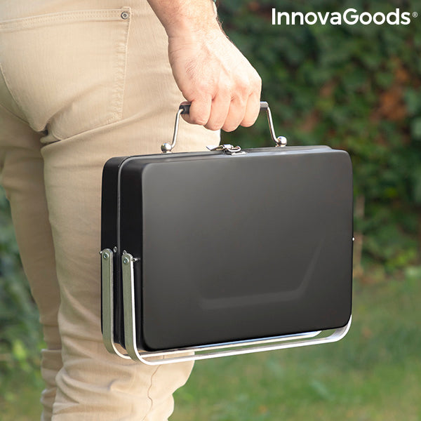 Estuche portátil de barbacoa de carbón y plegamiento a mano · Q InnovAgoods