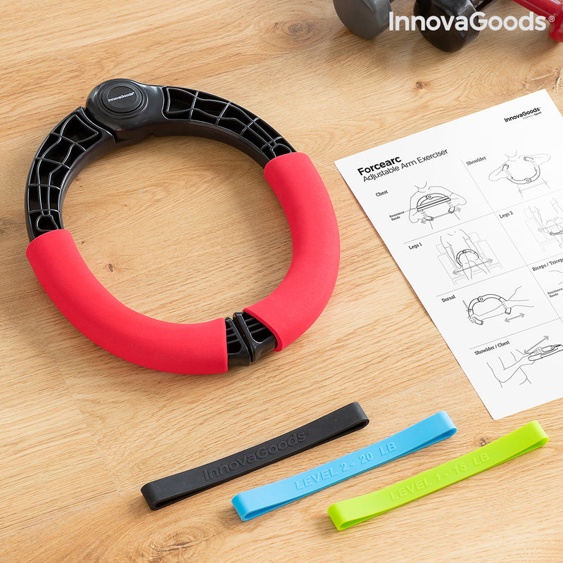 Attrezzo Regolabile per Esercitare le Braccia con Resistenza e Manuale per gli Esercizi Forcearc InnovaGoods