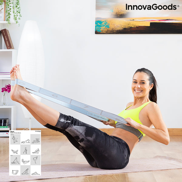 Banda Elastica Fitness per Stretching con Manuale per Esercizi Stort InnovaGoods