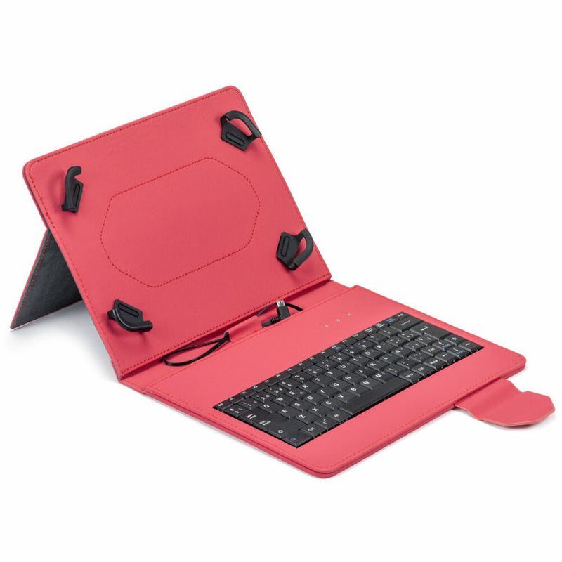 iPad-Case + Tastatur Maillon Technologique URBAN KEYBOARD USB RED 9.7"-10.2" Rot