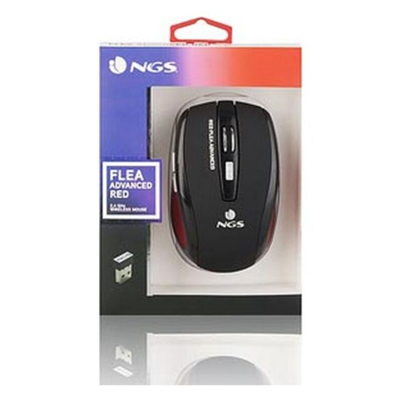 NGS sans fil Flea Advanced 800/1600 DPI Rosso