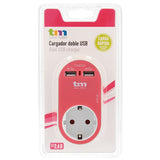 Presa Parete con 2 Porte USB TM Electron Magenta