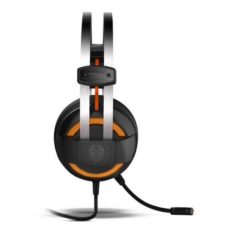 Auricolari con Microfono Gaming Krom KODE Nero/Arancione