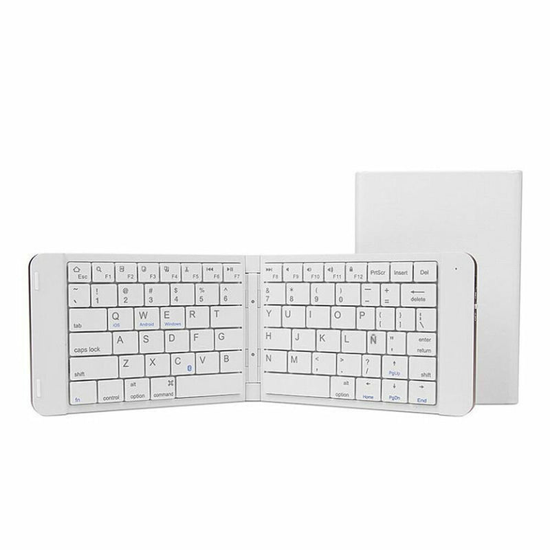 Teclado Bluetooth con Soporte para Tablet LEOTEC Blanco Plegable