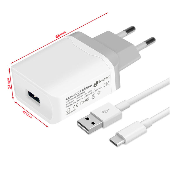 Caricabatterie da Parete LEOTEC 18W