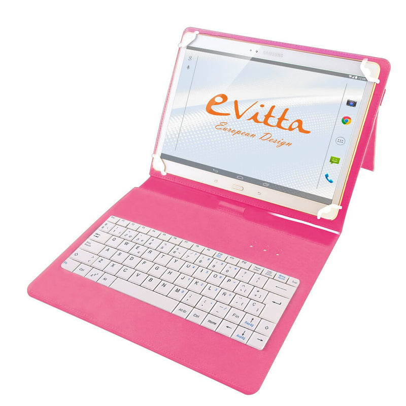 Hülle für Tablet und Tastatur E-Vitta E-VITTA LED Qwerty Spanisch 9,7-10,1''