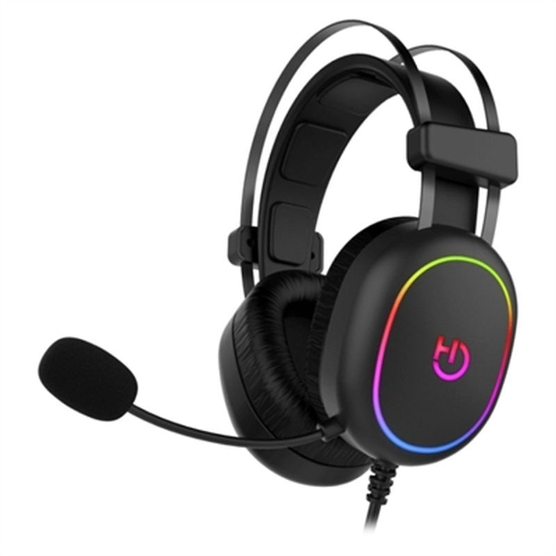 Auricolare con Microfono Gaming Hiditec Erys ARGB Nero Multicolore