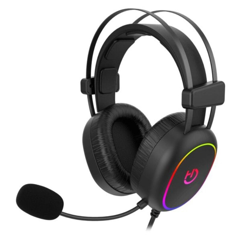 Auricolare con Microfono Gaming Hiditec Erys ARGB Nero Multicolore