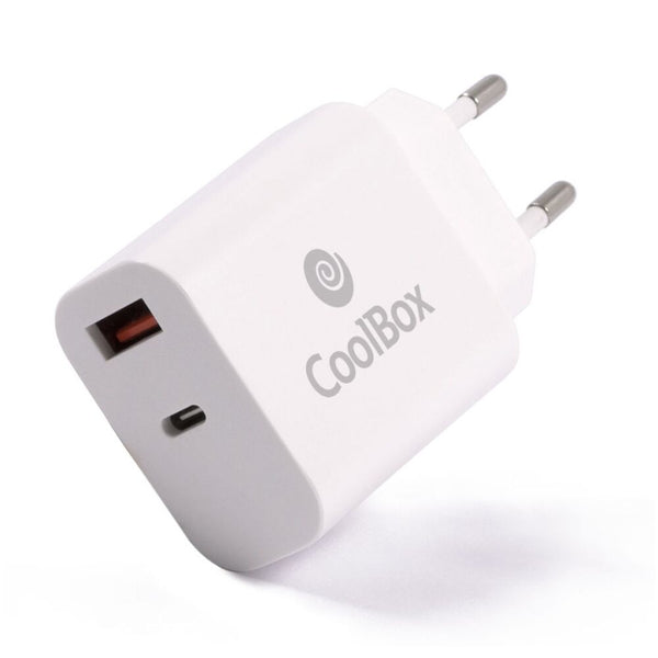 Caricabatterie da Parete 2 in 1 CoolBox COO-CUAC-20P