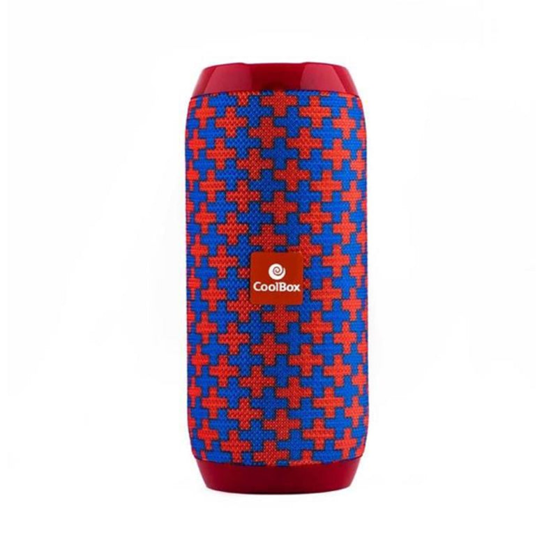 Altavoz Bluetooth CoolBox COOLTUBE 10W 1200 mAh FM Rojo Azul