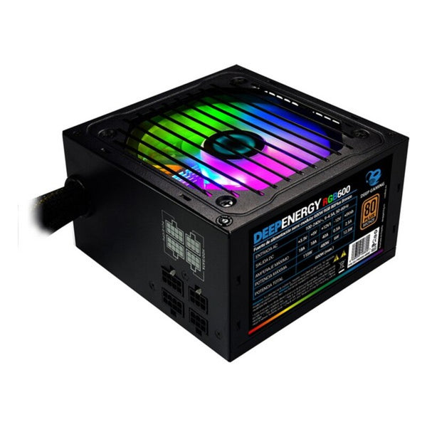 Coolbox DG-PWW600-MRBZ RGB 600W Black 600W Source d'alimentation