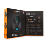 Souris de jeu avec Kom Kom Kom 6400 DPI Black RVB