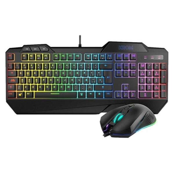 Tastiera e Mouse Gaming Krom KRUSHER RGB