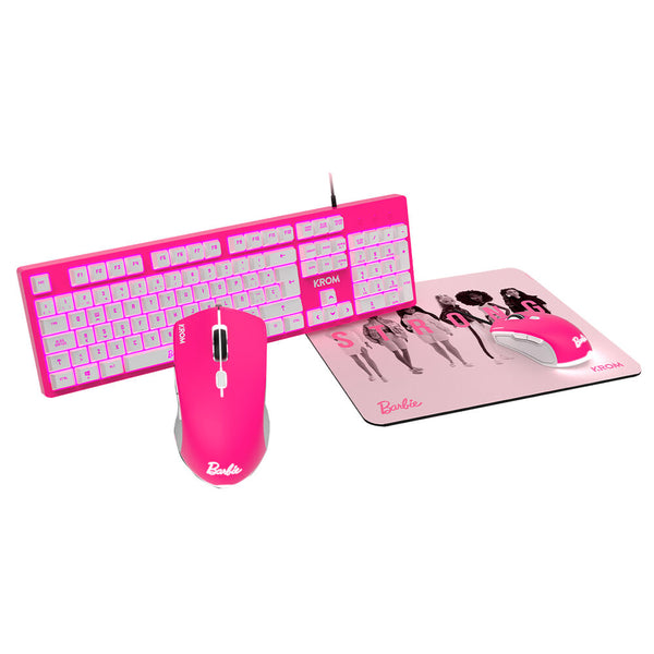 Tastatur und Gaming Maus Krom KANDY BARBIE