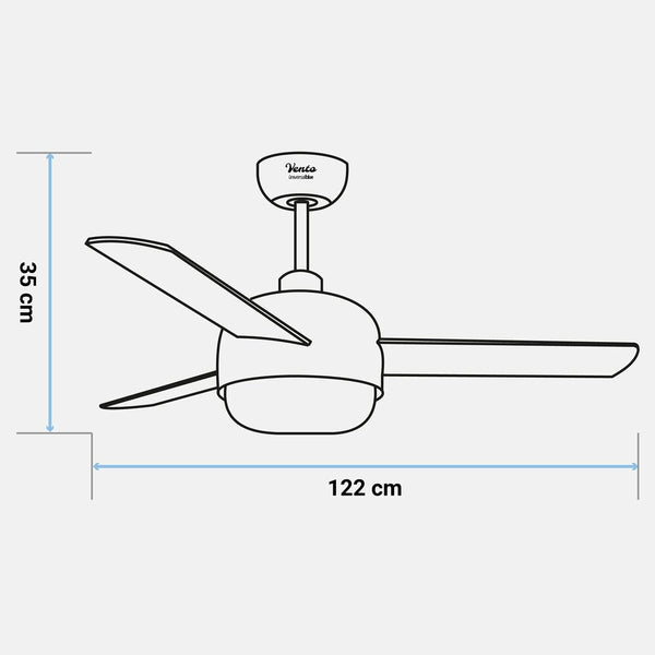 Ventilateur de plafond Universal Blue Vento 4048C 70W (122 cm)