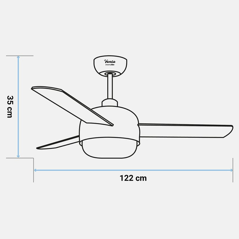 Ventilateur de plafond Universal Blue Vento 4048T 70W (122 cm)