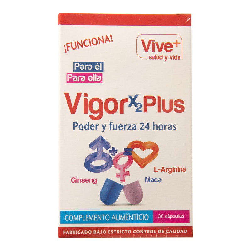 Complemento Alimenticio VigorX2Plus Vive+ (30 uds)