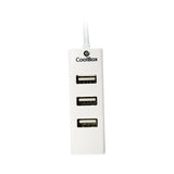 USB Hub 3 ports Coolbox HubCoo190 blanc