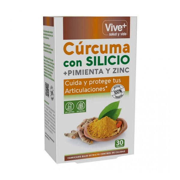 Cúrcuma Vive+ Pimienta Zinc Silicio (30 uds)