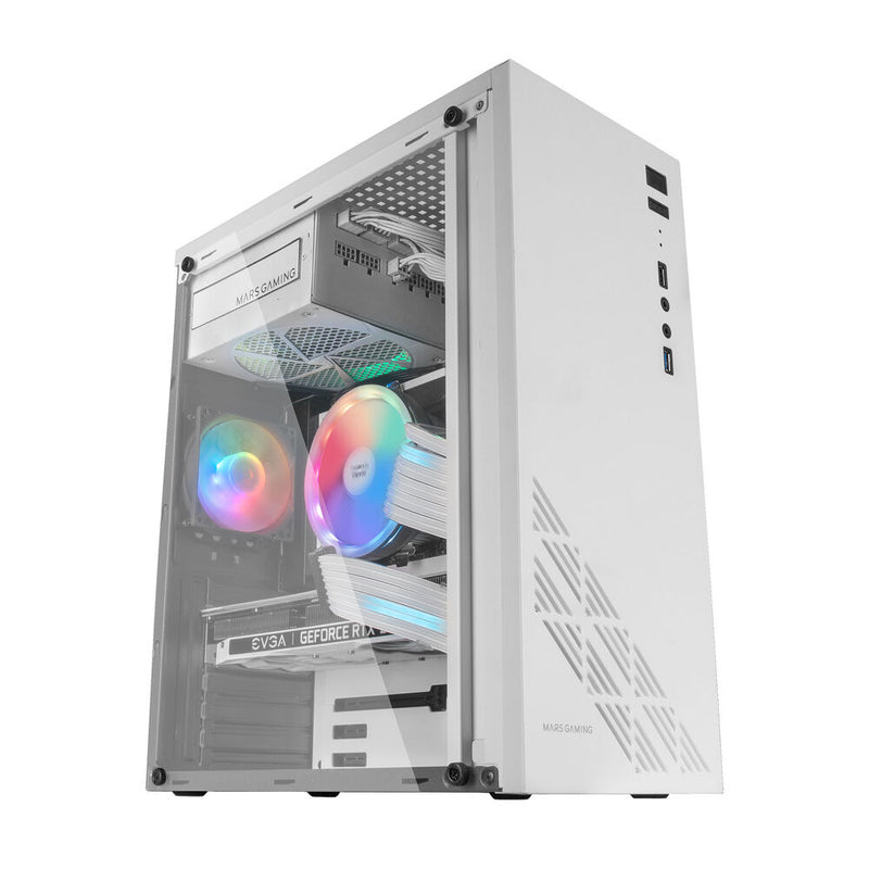 Sedorre Cassa ATX Mars Gaming MC100W White ATX LED RGB