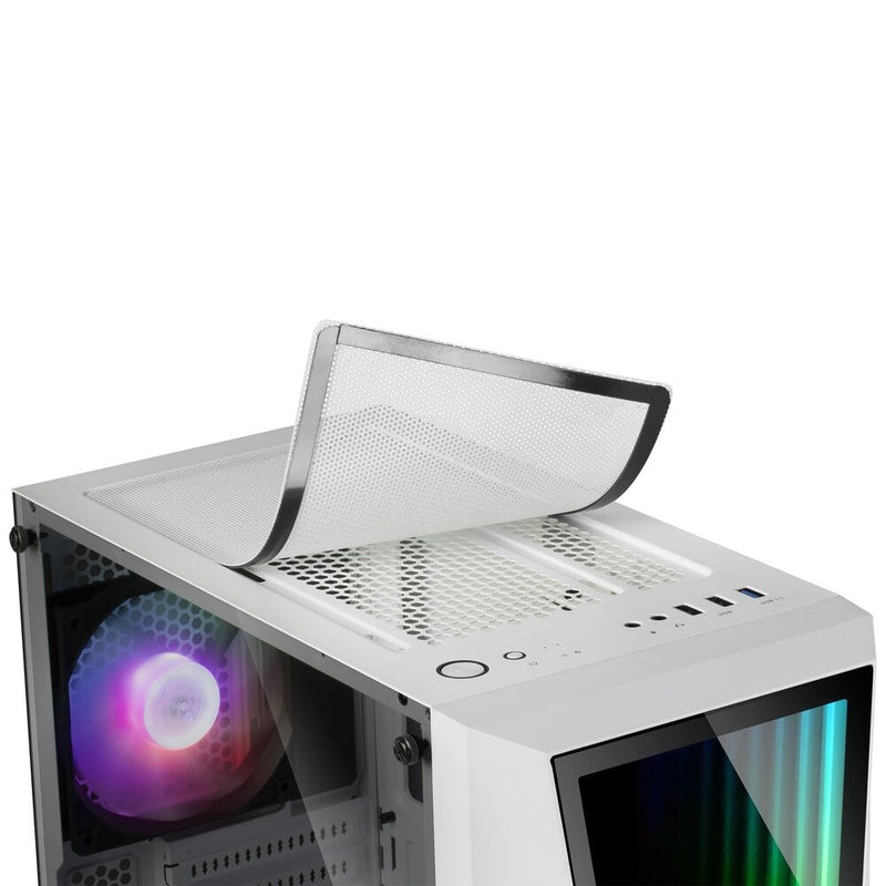 Cassa Semitorre ATX Mars Gaming MC777W LED RGB Bianco