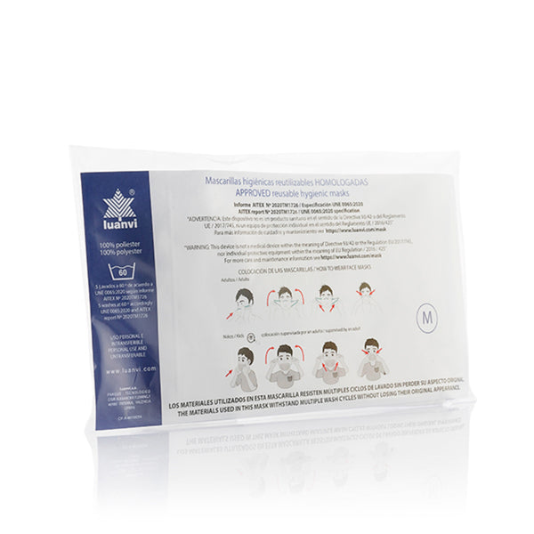 Hygiénique Masque réutilisable Masque Gas Luanvi Taille m Pack de 3 unités