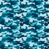 Masque en tissu réutilisable hygiénique Camouflage bleu pour enfants