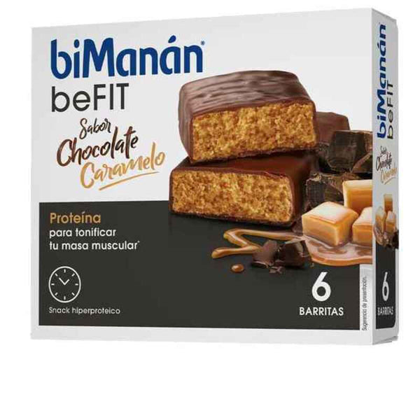 Bio-Riegel Bimanan Be Fit Schokolade Karamell Verdauungszusatz (6 uds)