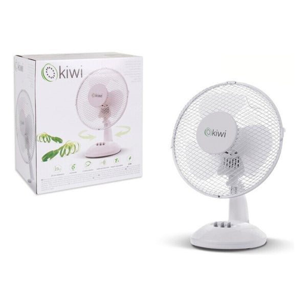 Ventilatore da Tavolo Kiwi Bianco 25W (Ø 23 cm)