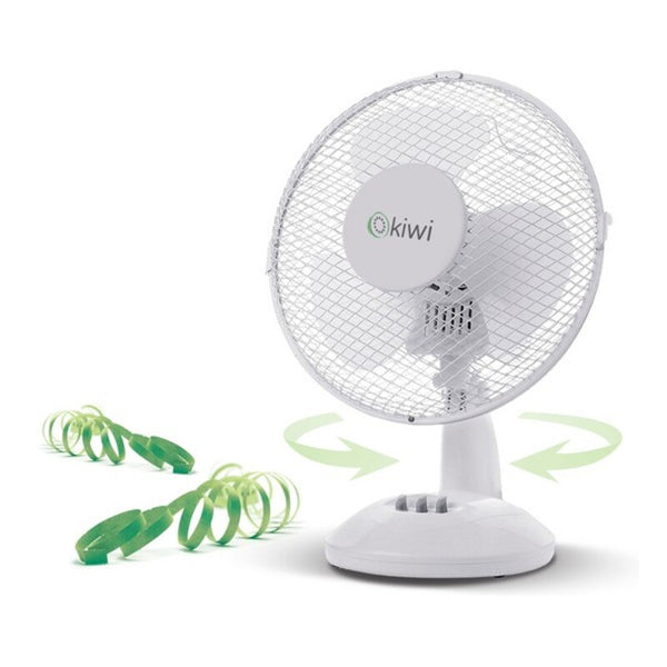 Ventilatore da Tavolo Kiwi Bianco 25W (Ø 23 cm)