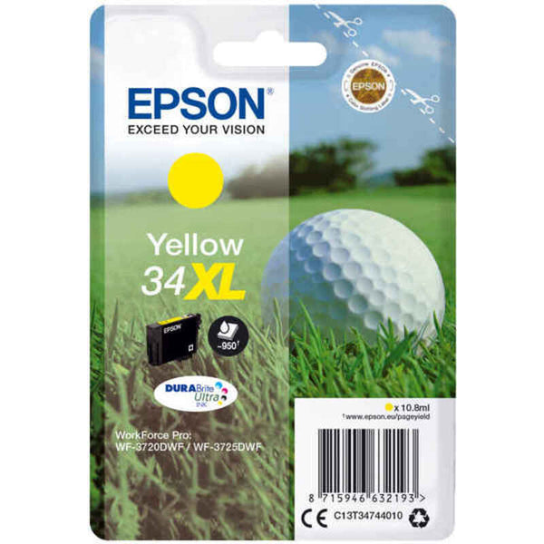 Original Tintenpatrone Epson T3474 34XL Gelb