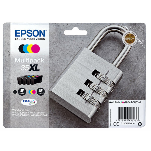 Cartouche d'encre d'origine EPSON Multipack 4-Polors 35xl Durabrite Ultra Ink