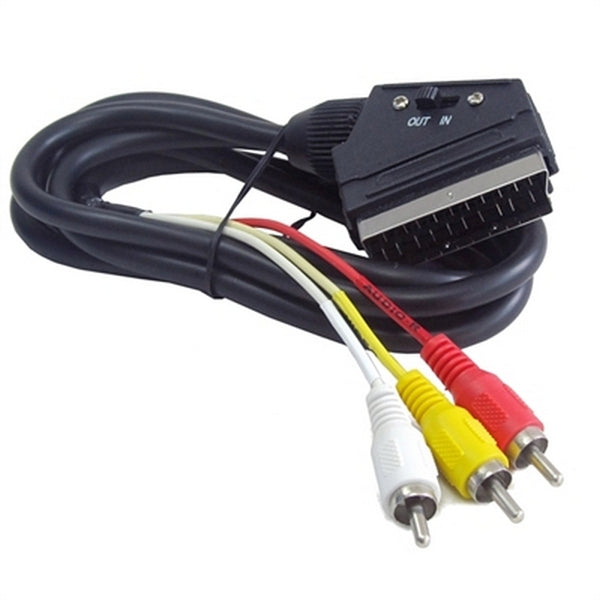 Cavo 3 x RCA con SCART GEMBIRD CCV-519-001 Nero