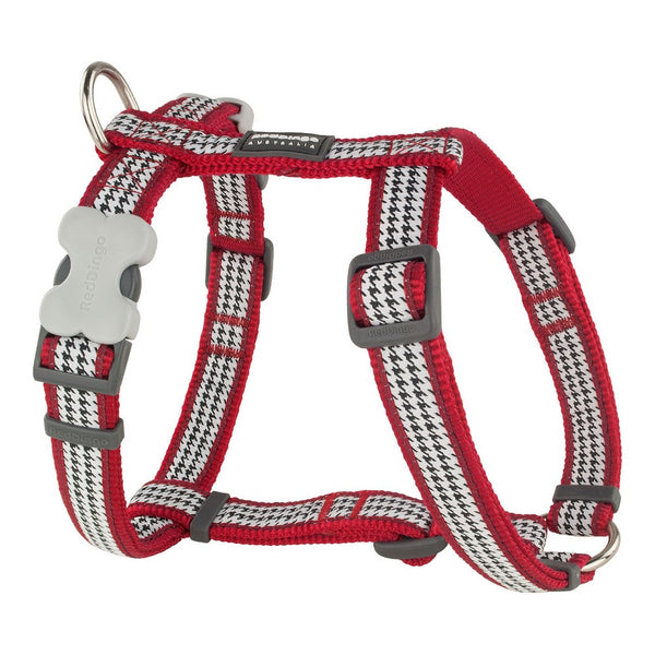 Imbracatura per Cani Red Dingo Style Fang It Rosso Bianco e nero 37-61 cm