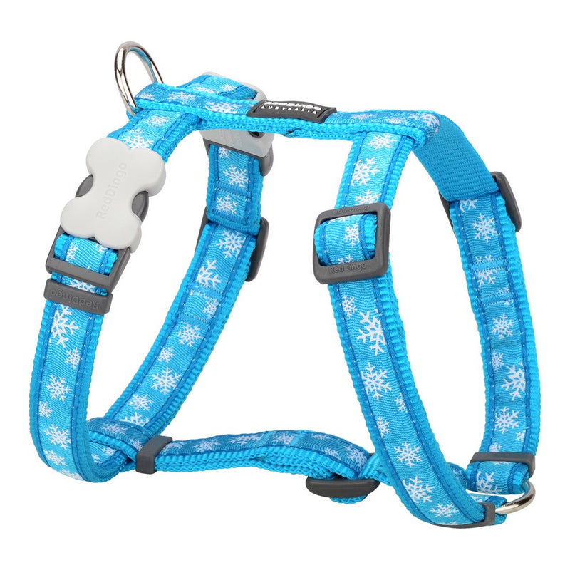 Imbracatura per Cani Red Dingo Style Azzurro Fiocchi di neve 30-48 cm