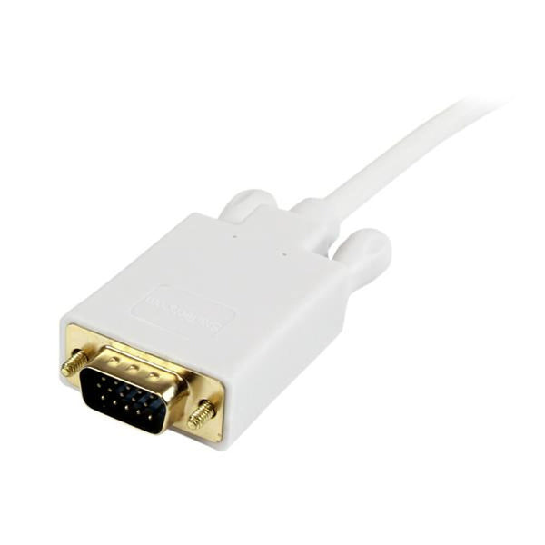 Mini DisplayPort -Adapter mit VGA startEch MDP2VGAMM6w (1,8 m) Weiß