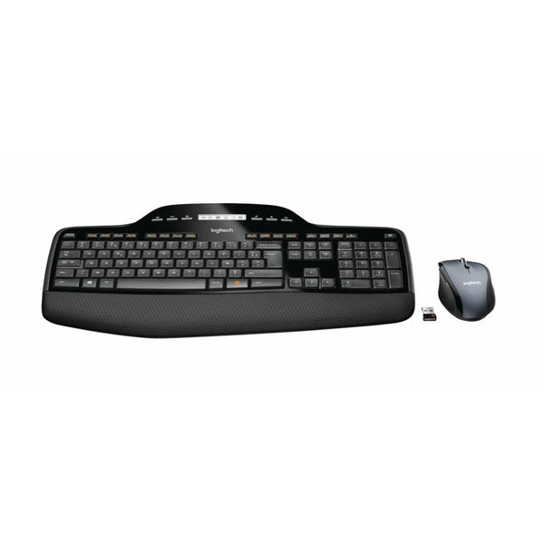 Tastatur mit Drahtloser Maus Logitech MK710 Schwarz (Restauriert B)