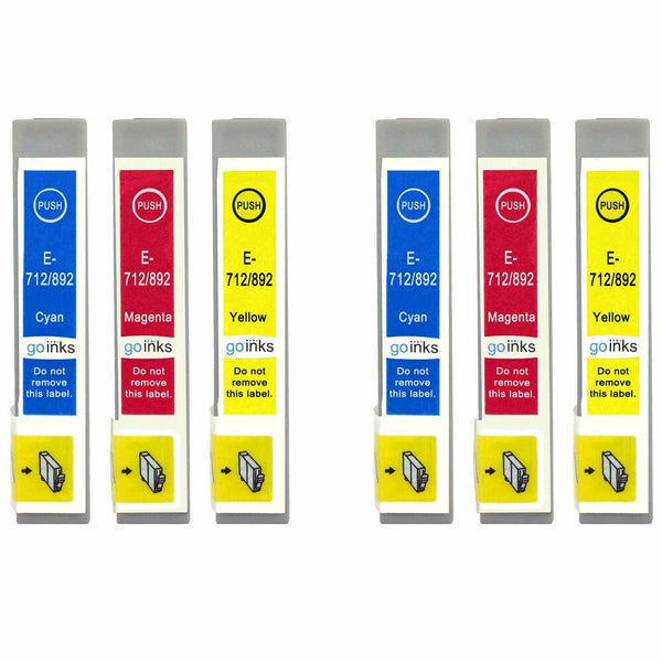 Cartucce di ricambio E-T0715-3COLOUR-2 Epson Stylus (Ricondizionati A+)