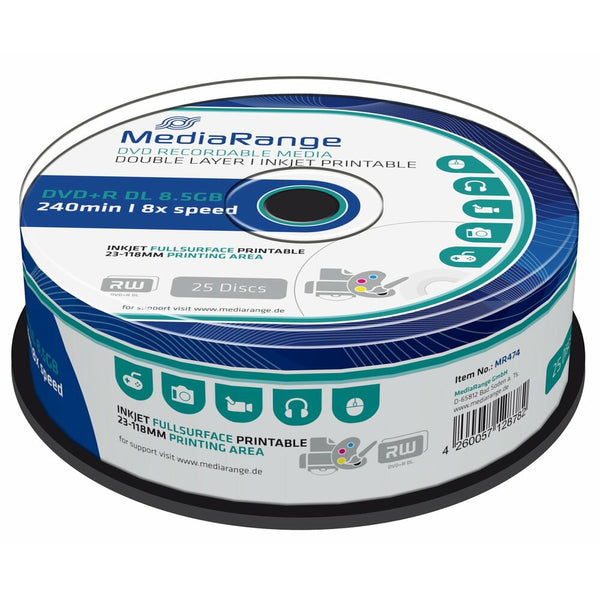 DVD-R MediaRange Vitese 8X MR474 (8 GB) (Ricondizionati A+)