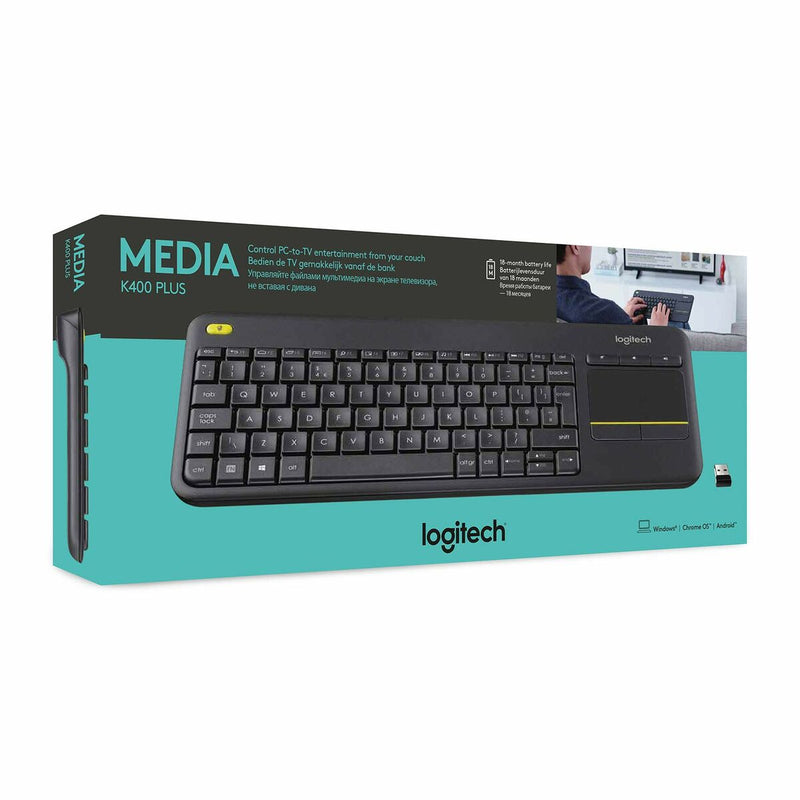 Tastiera Logitech K400 Plus QWERTY Inglese Touch panel (Ricondizionati A)