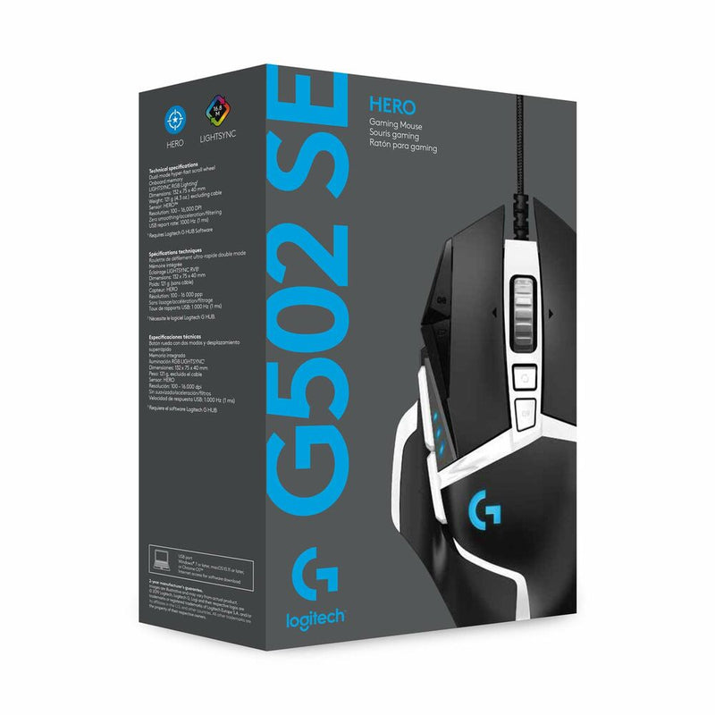 Ratón Logitech G502 HERO 25000 dpi (Reacondicionado C)