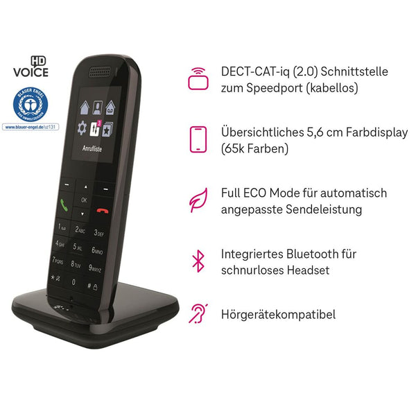 Festnetztelefon 40863129 Schwarz Wireless (Restauriert B)