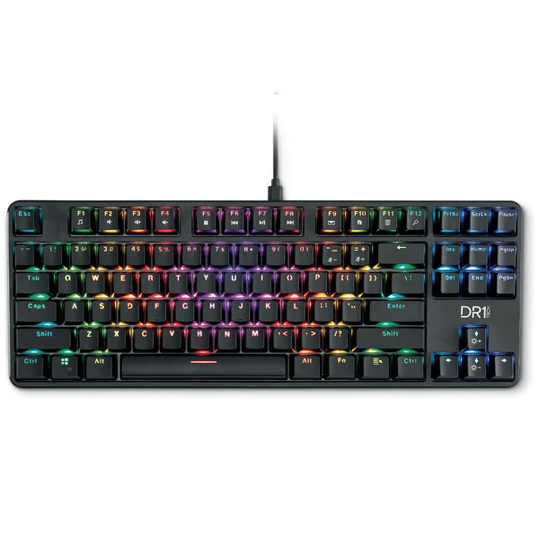 Gaming Tastatur DR1TECH DR10031 Schwarz QWERTY RGB (Restauriert A)