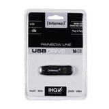 Memoria USB intensa Rainbow Line 16 GB Black 16 GB USB Memoria