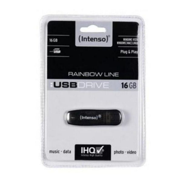 Mémoire USB intense Ligne arc-en-ciel 16 Go Black 16 Go USB Mémoire