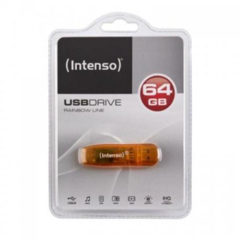 Memoria USB intensa Faelap0282 USB 2.0 64 GB Naranja 64 GB Memoria USB