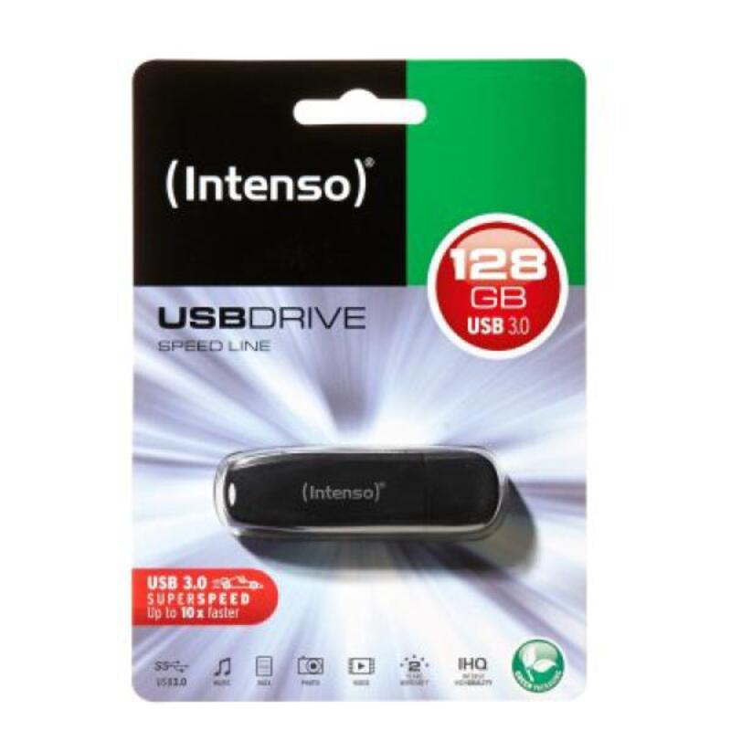 Memoria USB INTENSO Speed Line USB 3.0 128 GB Nero 128 GB Memoria USB