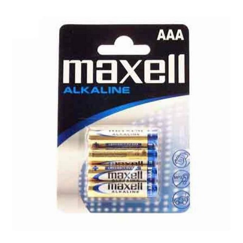 Alkalische Batterien Maxell Mn2400 (Pack-4) AAA 1,5 V.