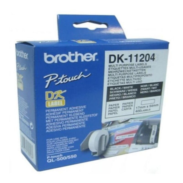 Etichette per Stampante Multiuso Brother DK-11204 17 x 54 mm Bianco