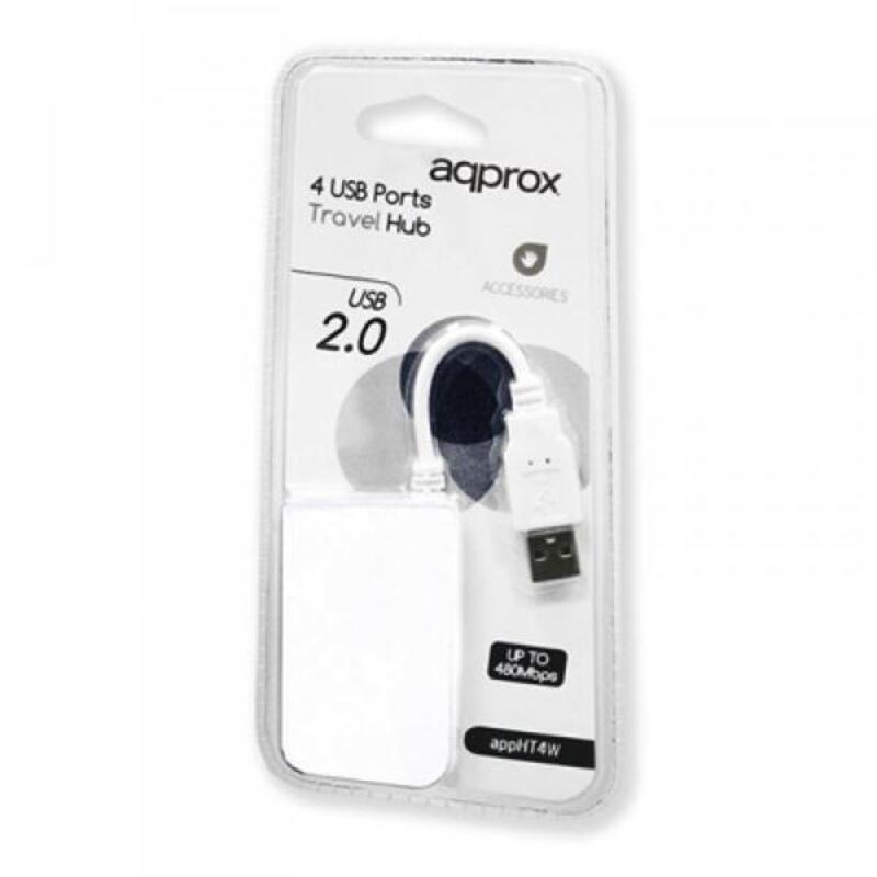 4 -DOOR HUB USB environ! Apph4w usb 2.0 blanc